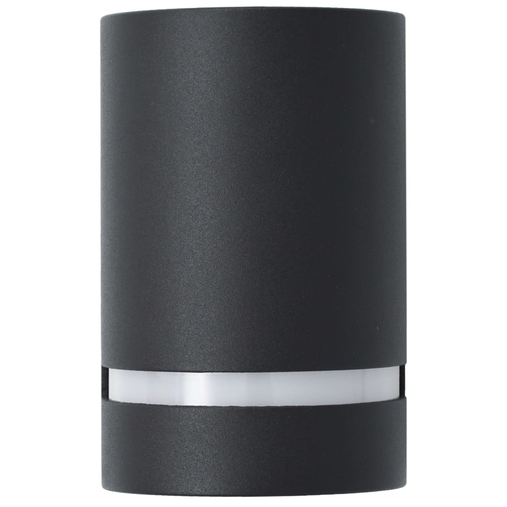 Außenwandleuchten 2 Stk. 35 W Schwarz Halbrund 75 x 95 x 150 mm