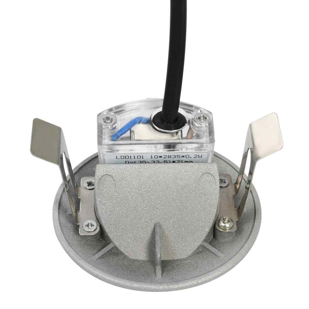 Außenwandleuchten 6 Stk. LED 2 W Silbern Rund