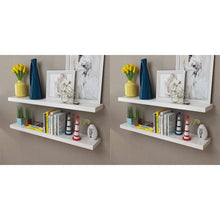 Wandregale 4 Stk. Weiß 100 cm