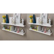 Wandregale 4 Stk. Weiß 120 cm