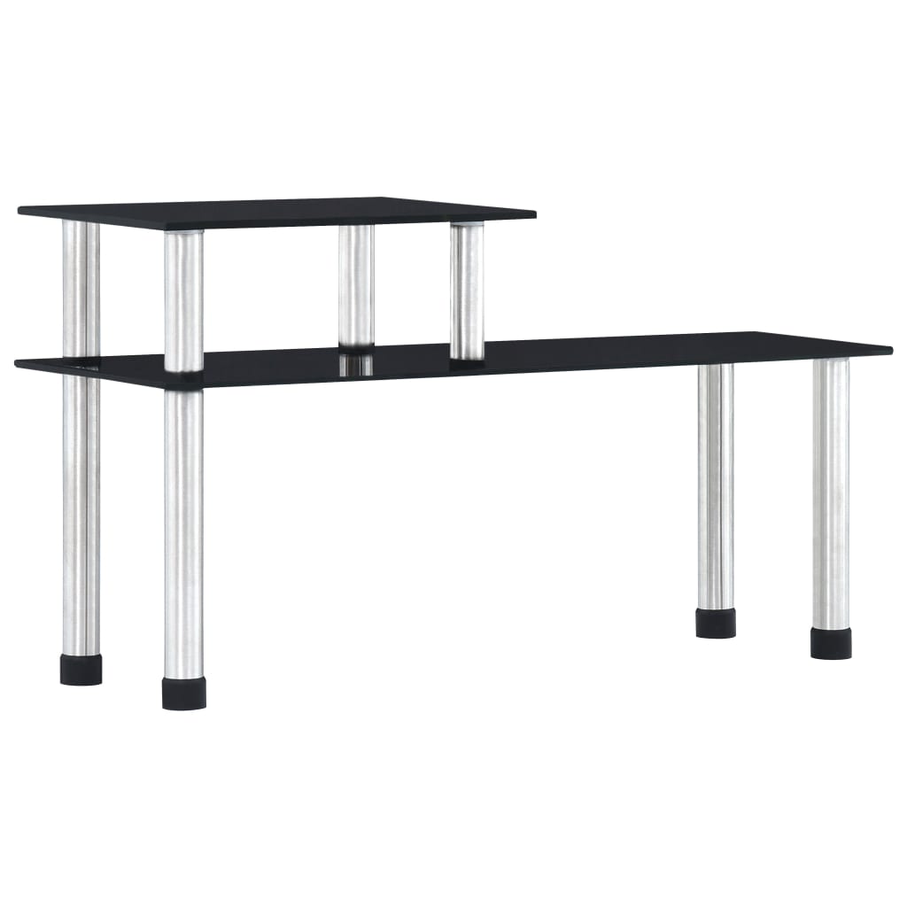 Küchenregal Schwarz 45×16×26 cm Hartglas