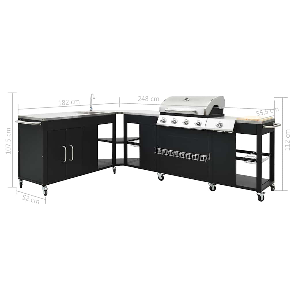 Gasgrill-Set 4+1 HOEK DE & AT Modell