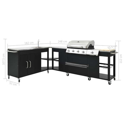 Gasgrill-Set 4+1 HOEK DE & AT Modell