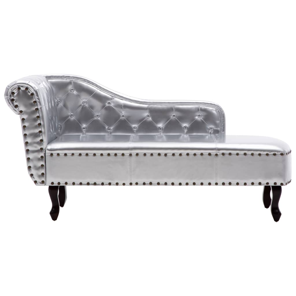 Chaiselongue Silbern Kunstleder