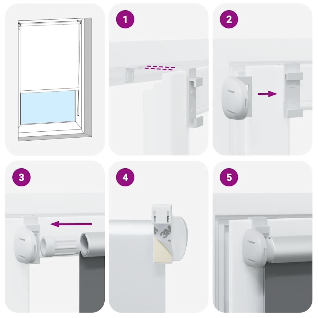 Verdunkelungsrollo 80 x 175 cm rot