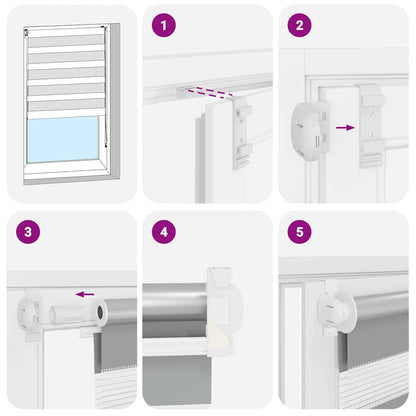 Doppelrollo 60 x 120 cm braun