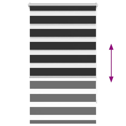 Doppelrollo Seitenzug Schwarz 70 x 120 cm