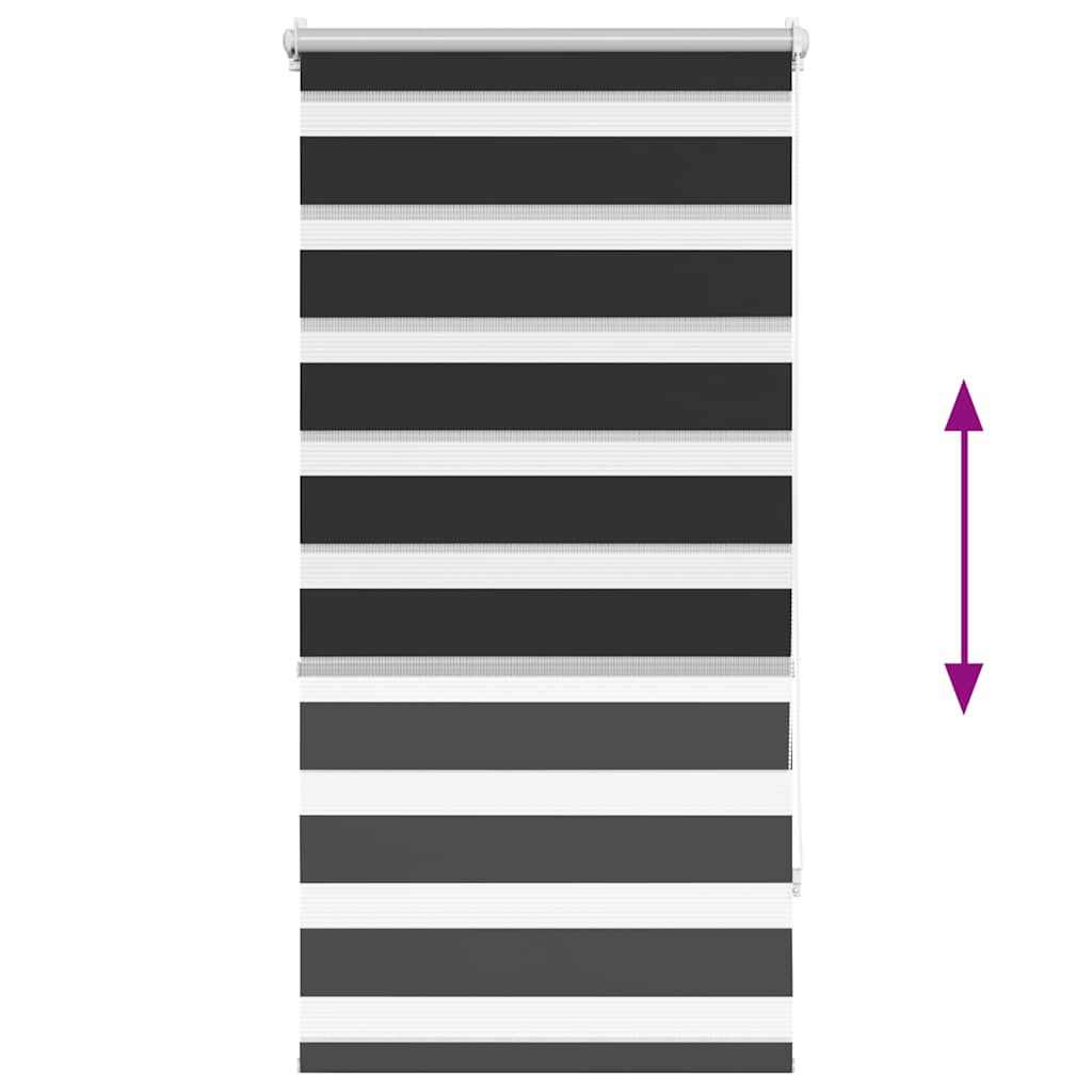 Doppelrollo Seitenzug 80 x 150 cm schwarz