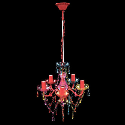 Kronleuchter 5 Glühbirnen Mehrfarbig