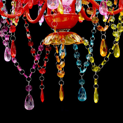 Kronleuchter 5 Glühbirnen Mehrfarbig