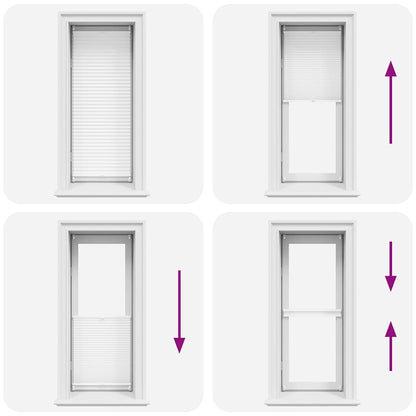 Verdunklungsplissee 40×100 cm Weiß