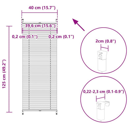 Plissee Faltrollo Rollo Plisseerollo 40x125cm Weiß