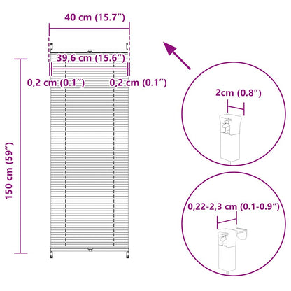 Plissee Faltrollo Rollo Plisseerollo 40x150cm Weiß