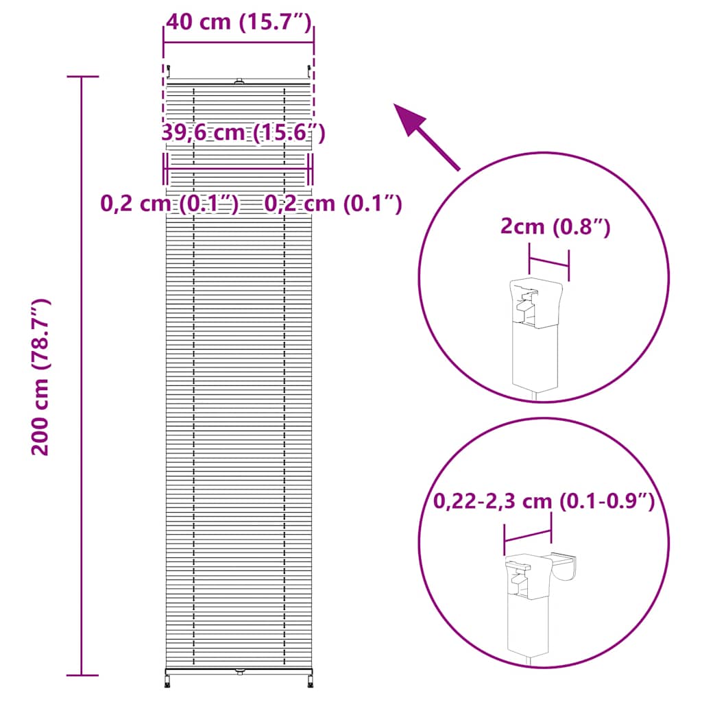 Plissee Faltrollo Rollo Jalousie Plisseerollo klemmen 40x200cm Weiß