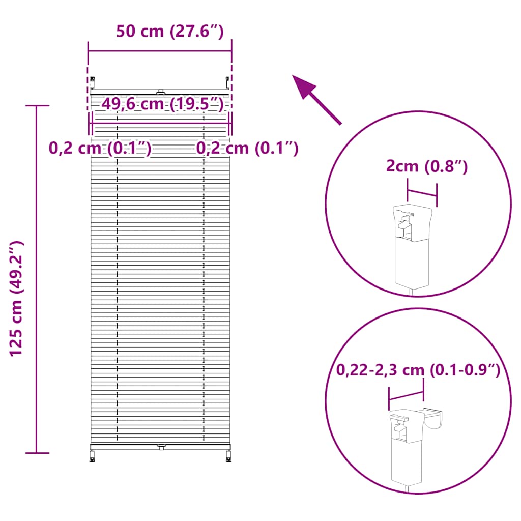 Plissee Faltrollo Rollo Plisseerollo 50x125cm Weiß