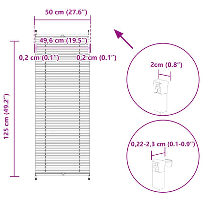 Plissee Faltrollo Rollo Plisseerollo 50x125cm Weiß
