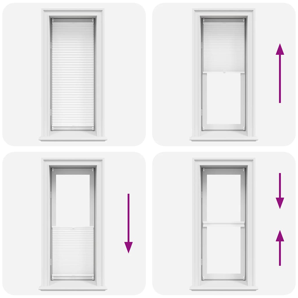 Verdunklungsplissee 60×100 cm Weiß