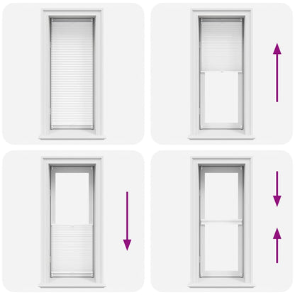 Verdunklungsplissee 60×125 cm Weiß