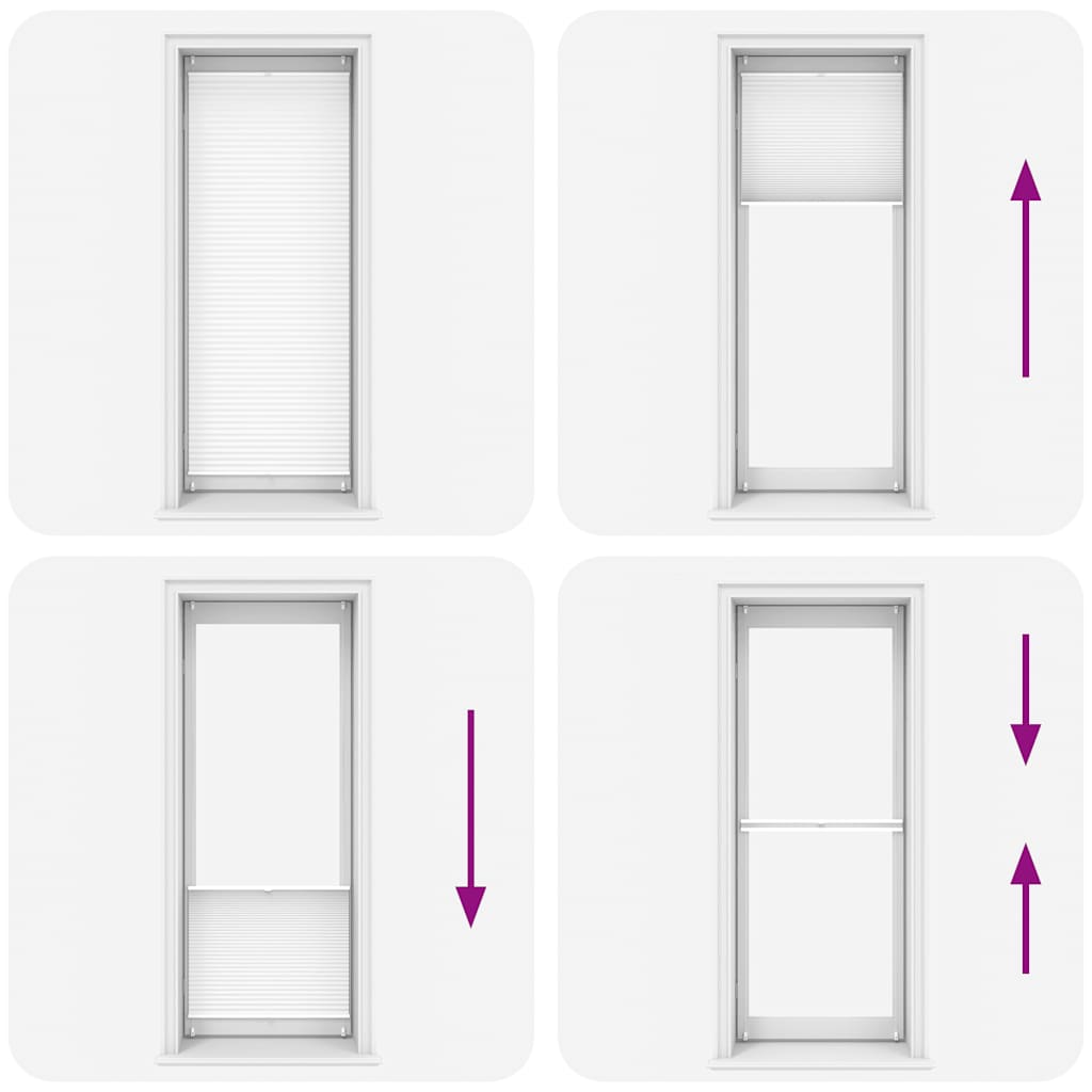 Verdunklungsplissee 70×200 cm Weiß