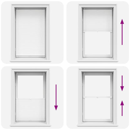 Verdunklungsplissee 80×100 cm Weiß
