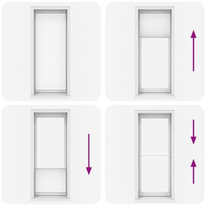 Verdunklungsplissee 80×200 cm Weiß