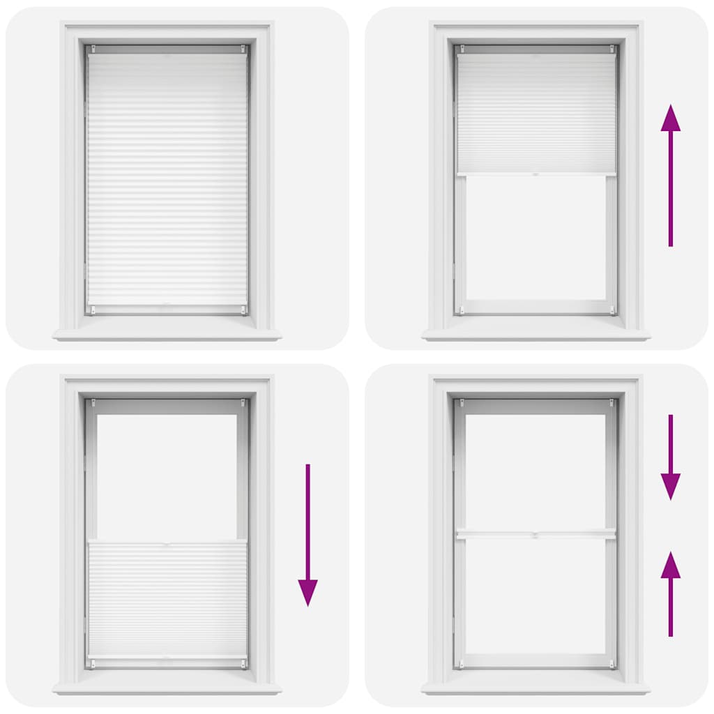 Verdunklungsplissee 90×125 cm Weiß
