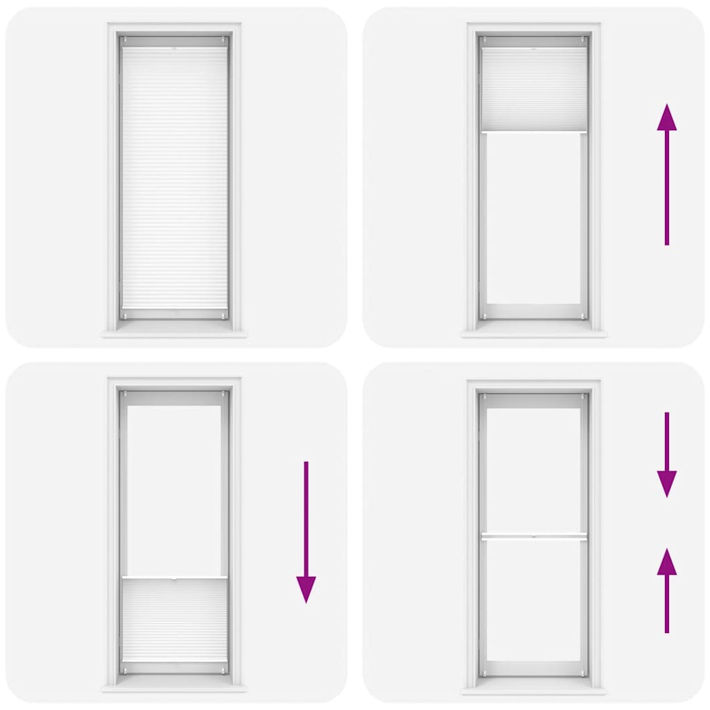 Verdunklungsplissee 90×200 cm Weiß
