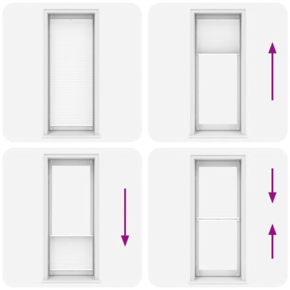 Verdunklungsplissee 90×200 cm Weiß