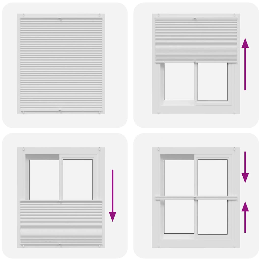 Verdunklungsplissee 100x100 cm Weiß