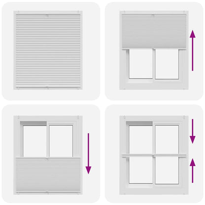 Verdunklungsplissee 100x100 cm Weiß