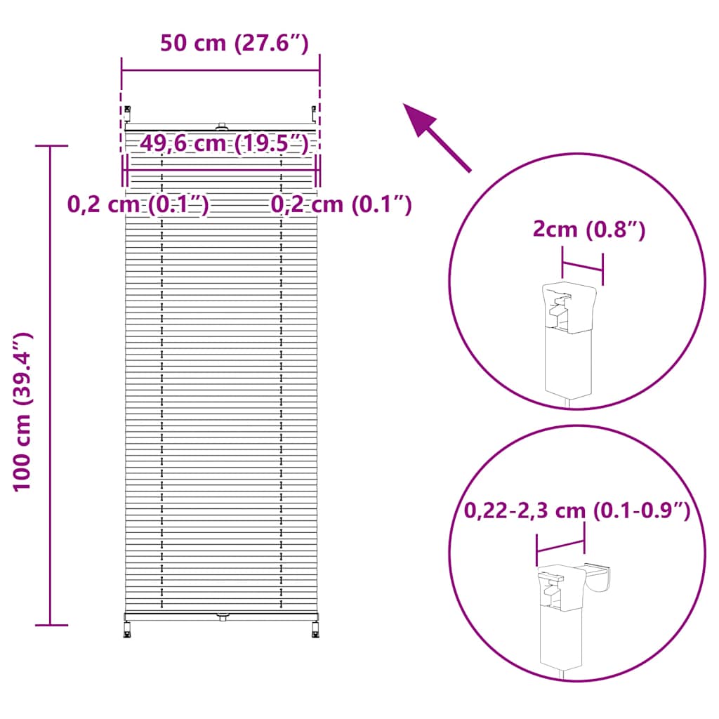 Plissee Rollo Jalousie Plisseerollo 50x150cm Creme