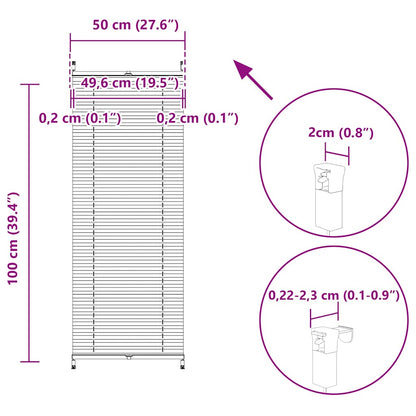 Plissee Rollo Jalousie Plisseerollo 50x150cm Creme