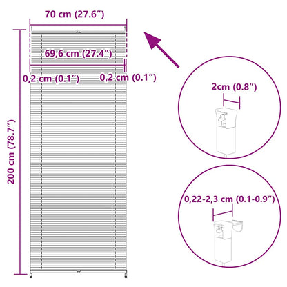 Plissee Faltrollo Rollo Plisseerollo 70x200cm Creme