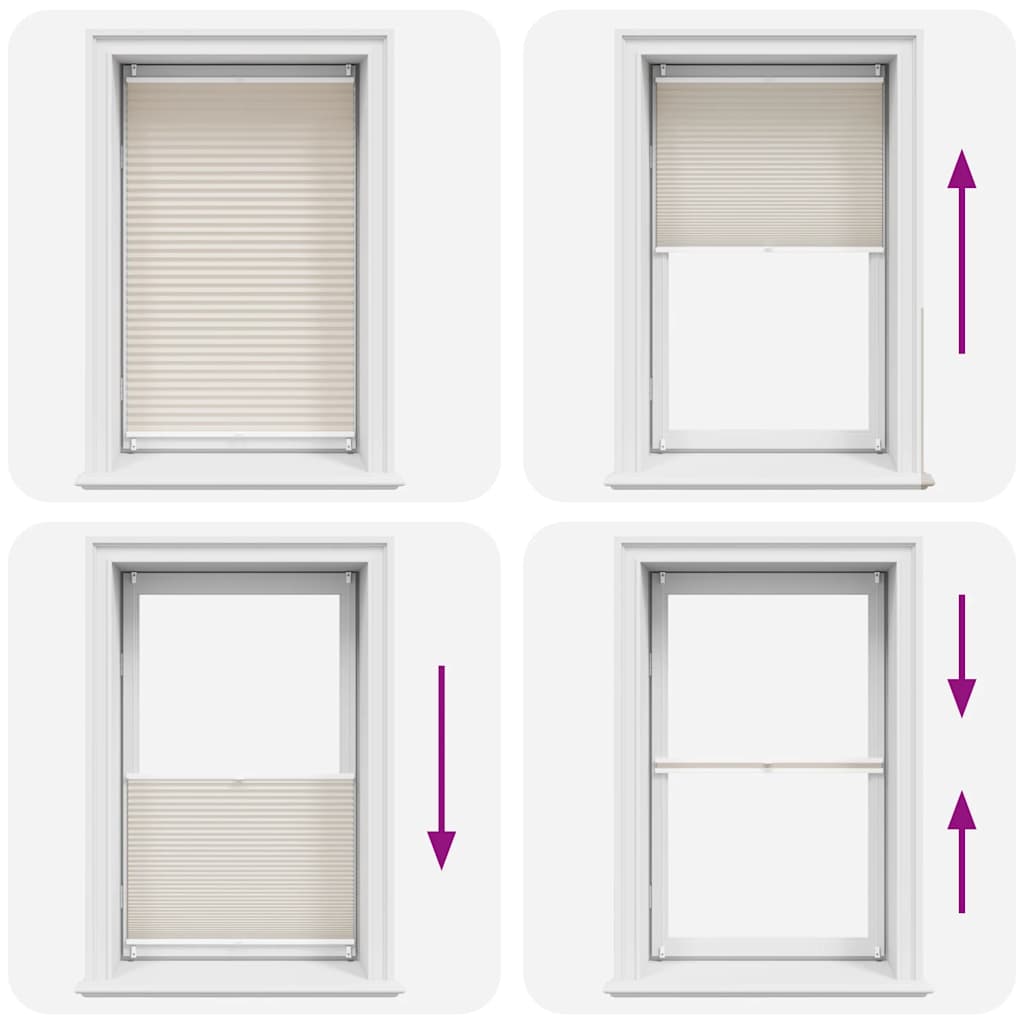 Plissee Faltrollo Rollo Plisseerollo 80x100cm Creme