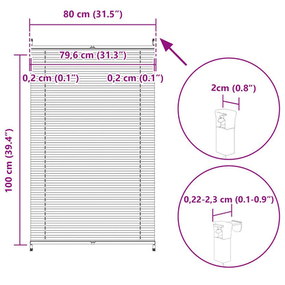 Plissee Faltrollo Rollo Plisseerollo 80x100cm Creme