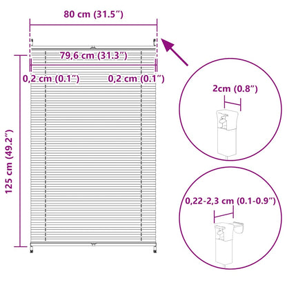 Plissee Faltrollo Rollo Plisseerollo 80x125cm Creme