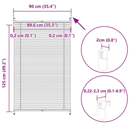 Plissee Faltrollo Rollo Jalousie klemmen 90x125cm Creme