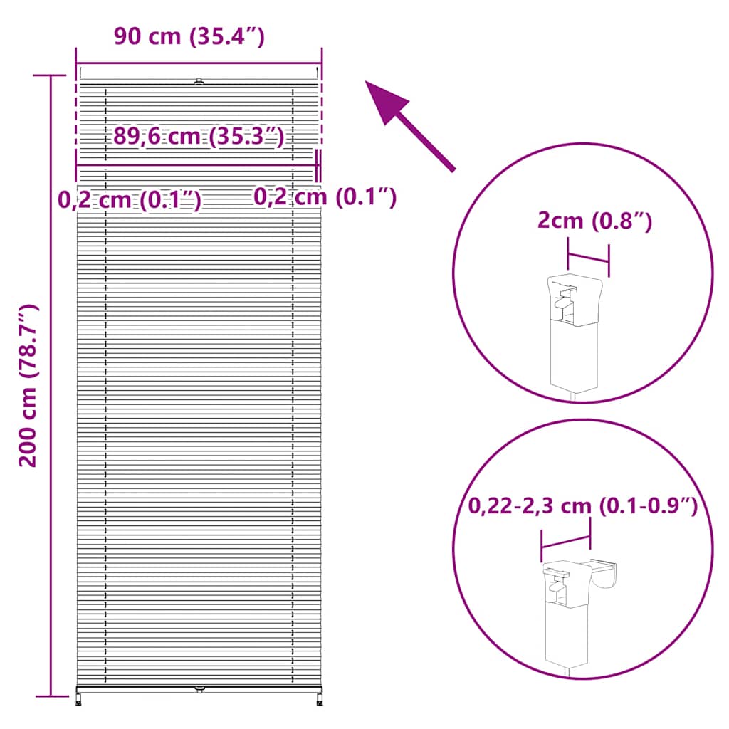 Plissee Faltrollo Rollo Jalousie Plisseerollo 90x200cm Creme