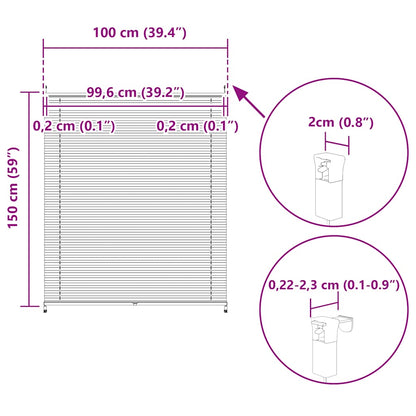 Plissee Faltrollo Rollo Plisseerollo 100x150cm Creme