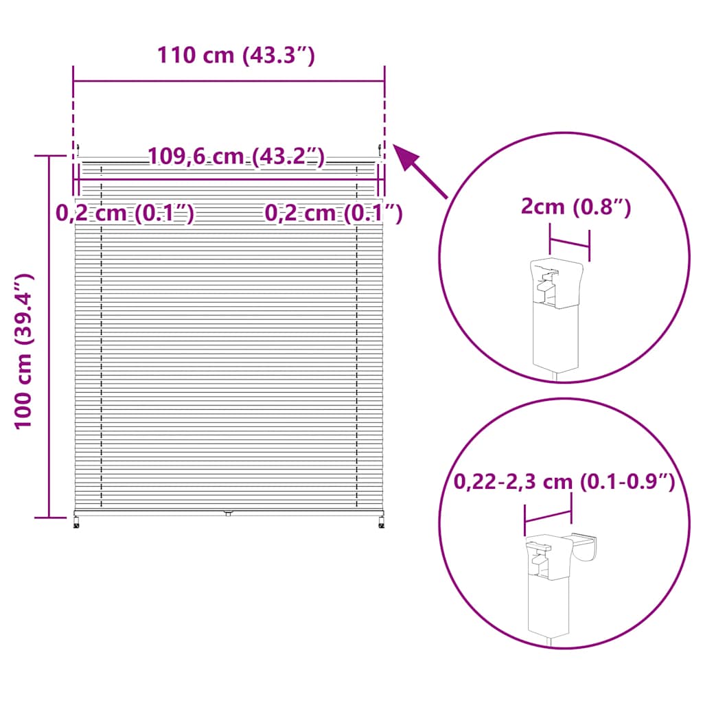 Plissee Faltrollo Rollo Plisseerollo 110x100cm Creme