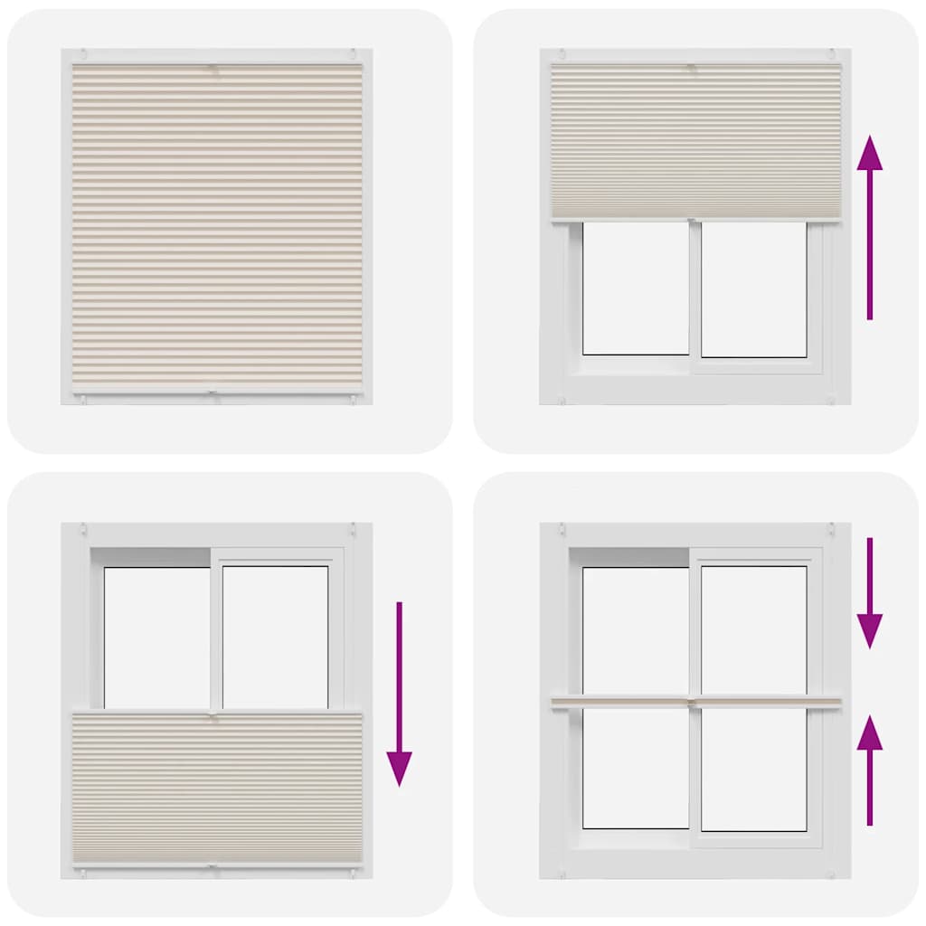 Plissee Faltrollo Rollo Plisseerollo 110x125cm Creme