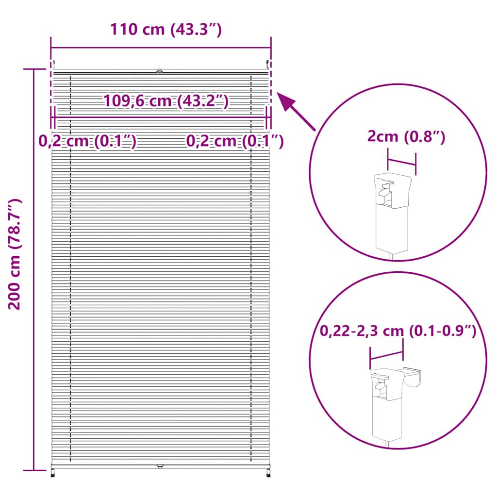 Plissee Faltrollo Rollo Plisseerollo 110x200cm Creme