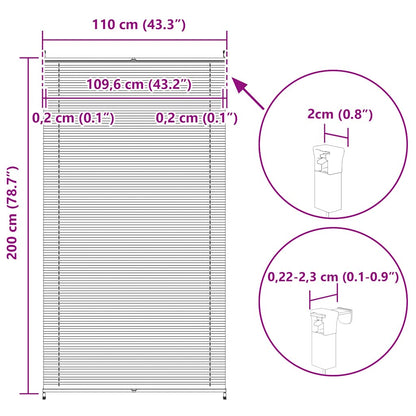 Plissee Faltrollo Rollo Plisseerollo 110x200cm Creme