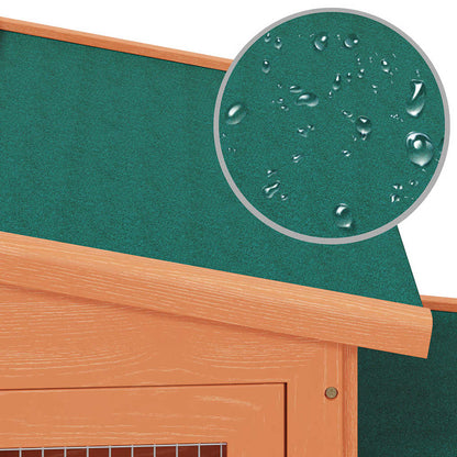 Großer Kaninchenstall Kleintierhaus Hasenstall mit Dächern Holz