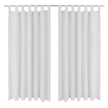 Vorhänge Gardinen aus Satin 2-teilig 140 x 245 cm Weiß