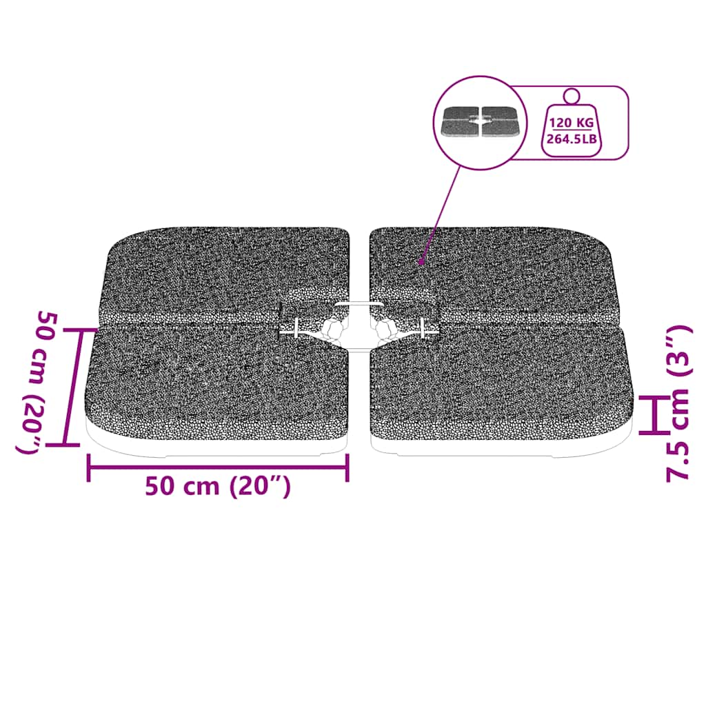 Sonnenschirmständer Sand / Wasser 60 L