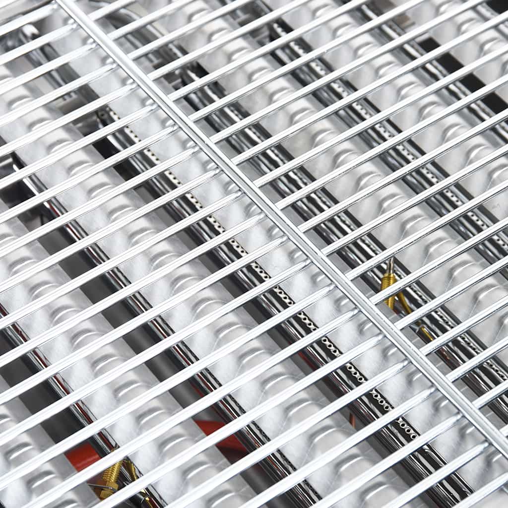 vidXL Gastro-Gasgrill 3 Flammen Edelstahl Silbern