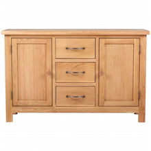 Sideboard mit 3 Schubladen 110x33,5x70 cm Massivholz Eiche