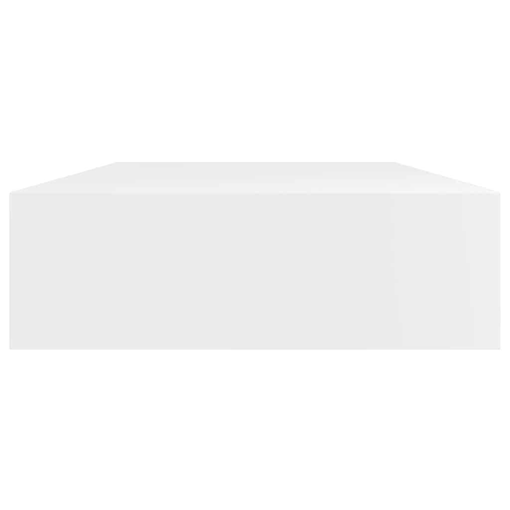 Wandregal mit Schublade MDF Weiß