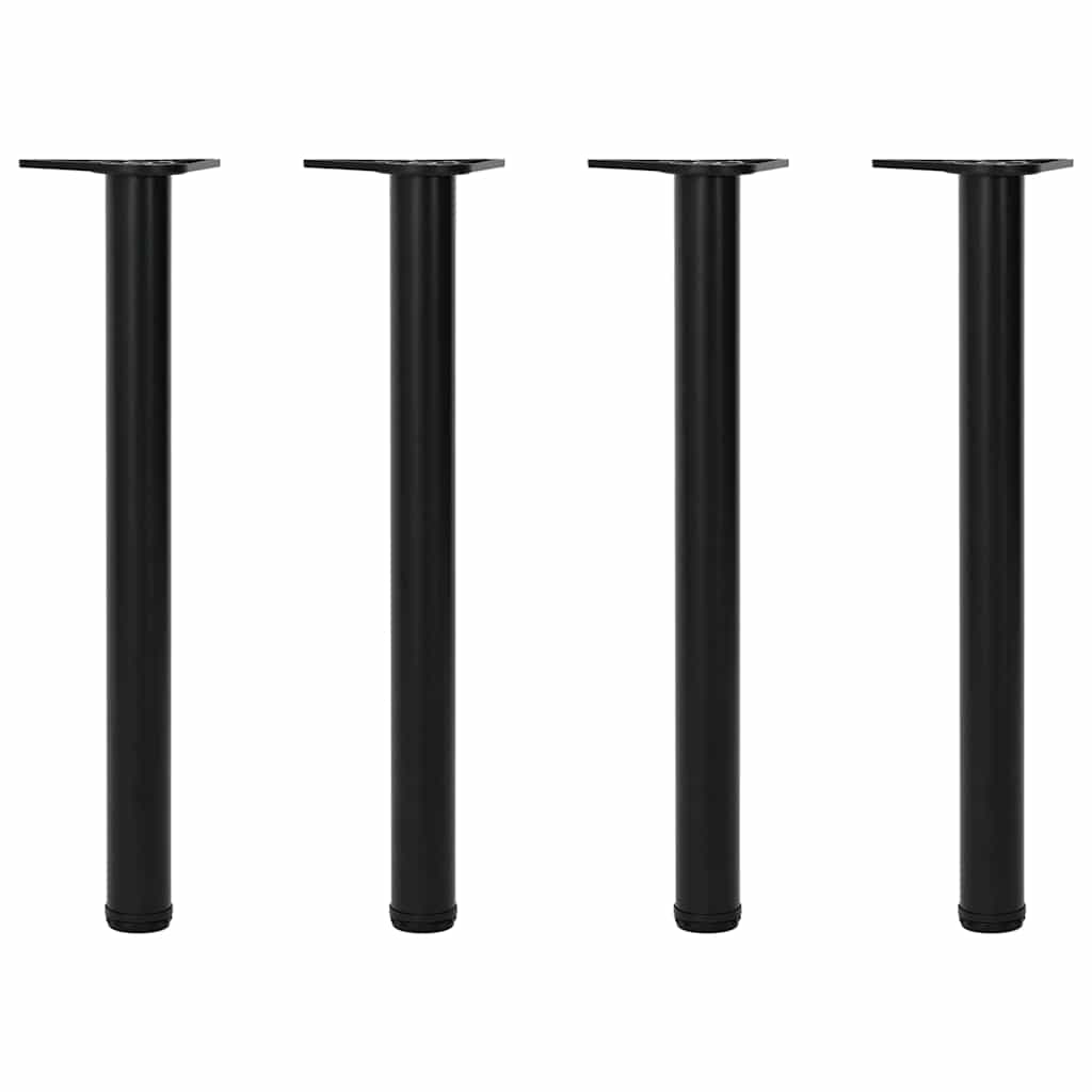 4x höhenverstellbares Tischbein Schwarz 710 mm